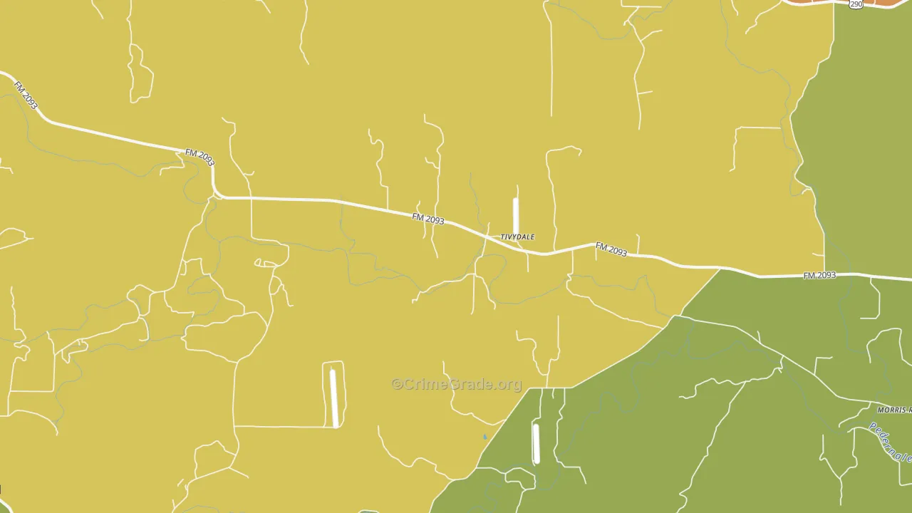 Tivydale, TX Map of Drug-Related Crime Rates