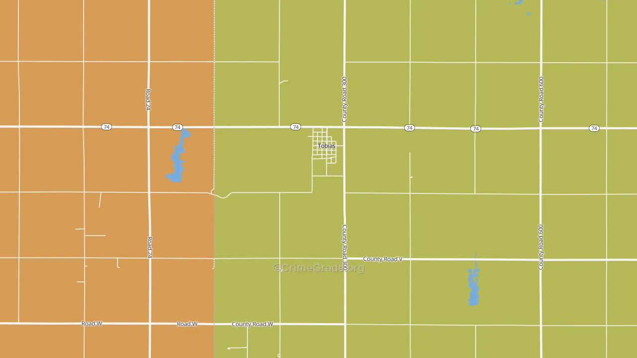 Tobias, NE Map of Drug-Related Crime Rates