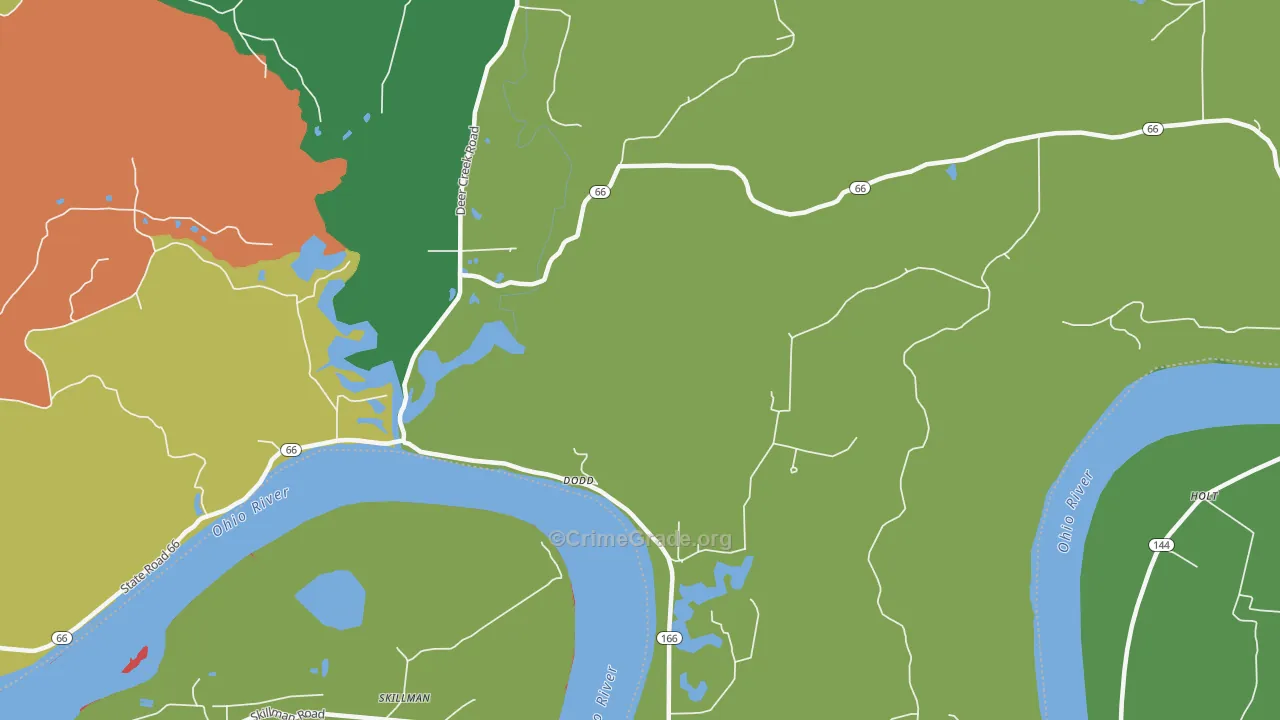 Tobinsport, IN Map of Drug-Related Crime Rates