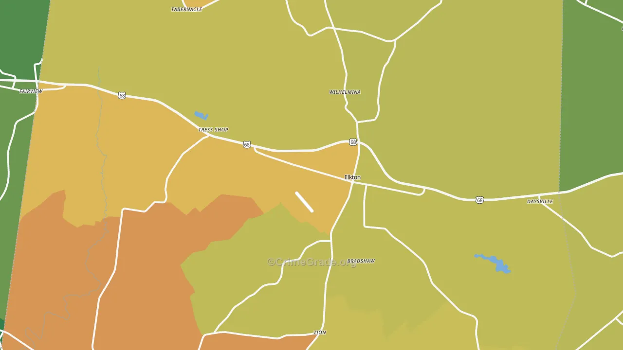 Todd County, KY Map of Drug-Related Crime Rates