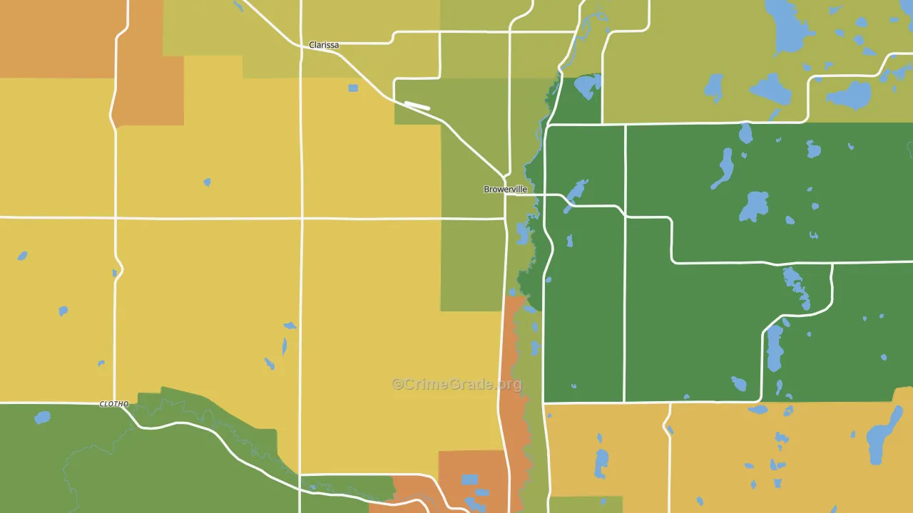 Todd County, MN Map of Drug-Related Crime Rates