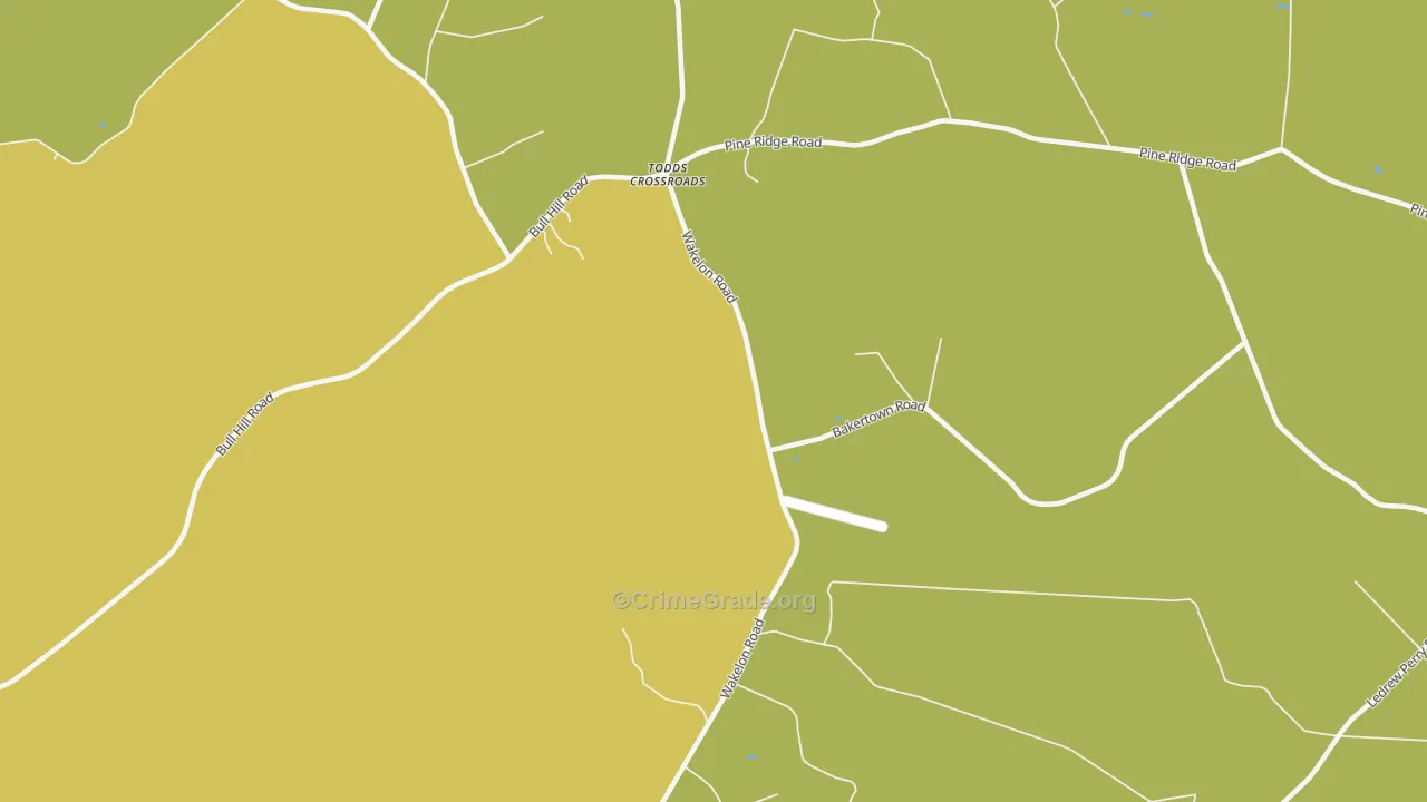 Todds Crossroads, NC Map of Drug-Related Crime Rates