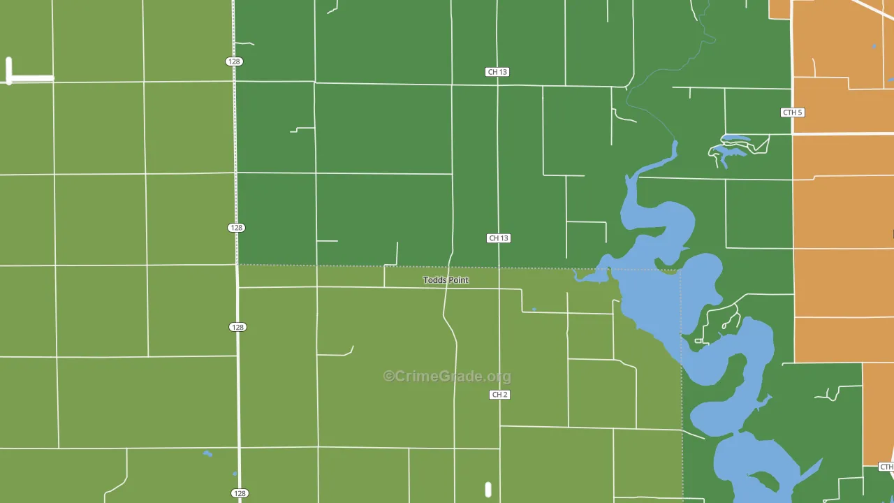 Todds Point, IL Map of Drug-Related Crime Rates