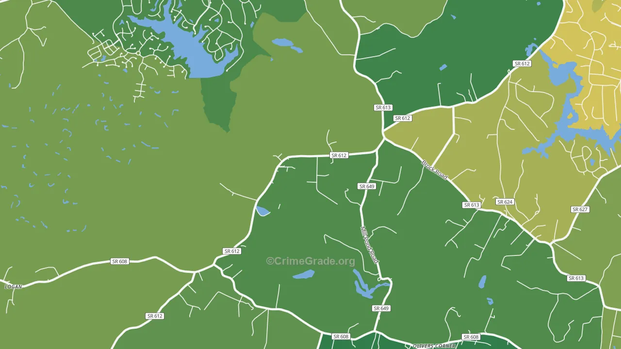 Todds Tavern, VA Map of Drug-Related Crime Rates