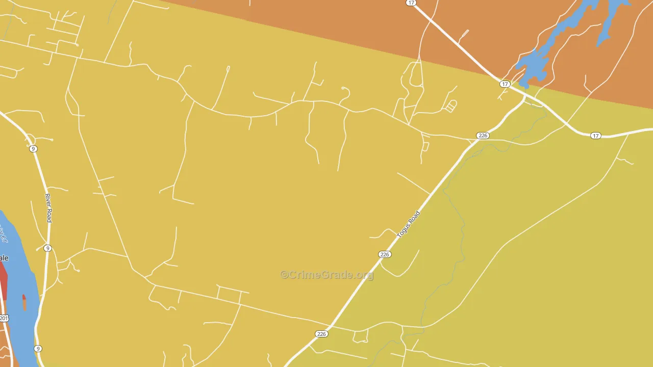 Togus, ME Map of Drug-Related Crime Rates