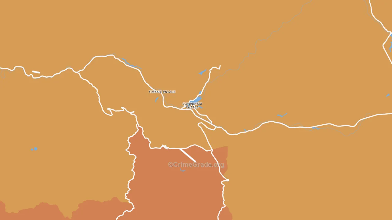 Toketee Falls, OR Map of Drug-Related Crime Rates