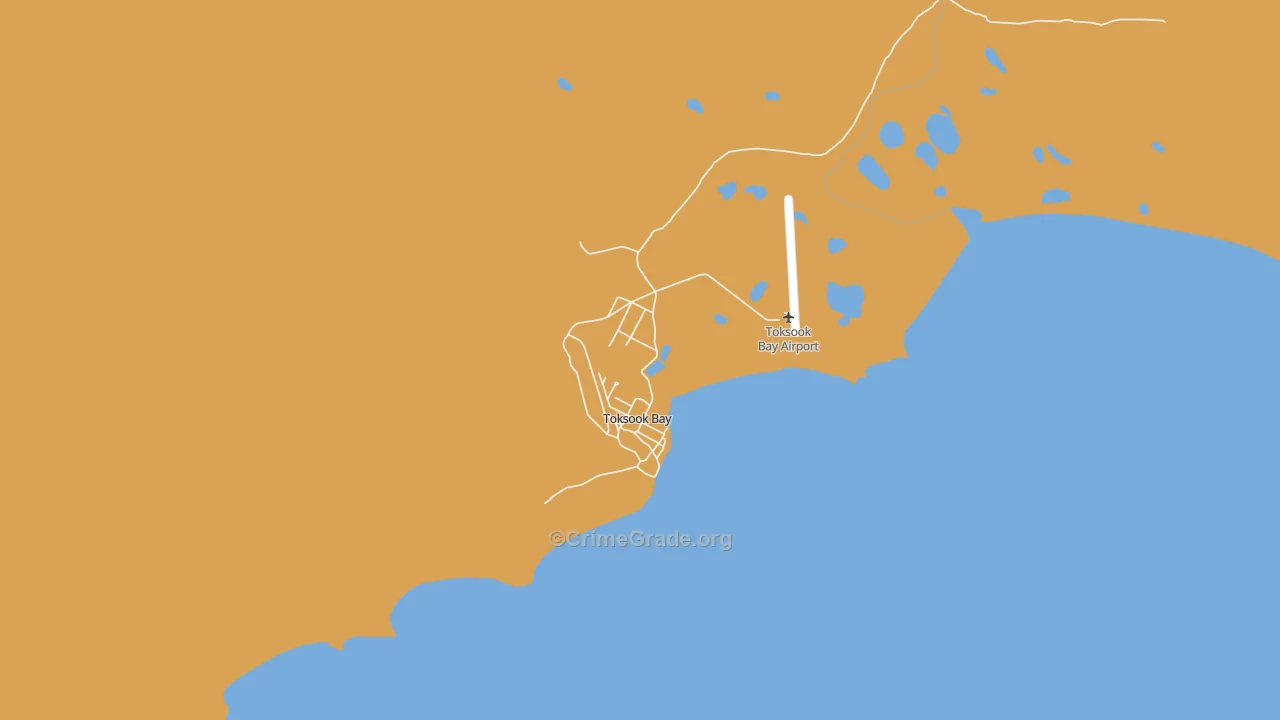 Toksook Bay, AK Map of Drug-Related Crime Rates