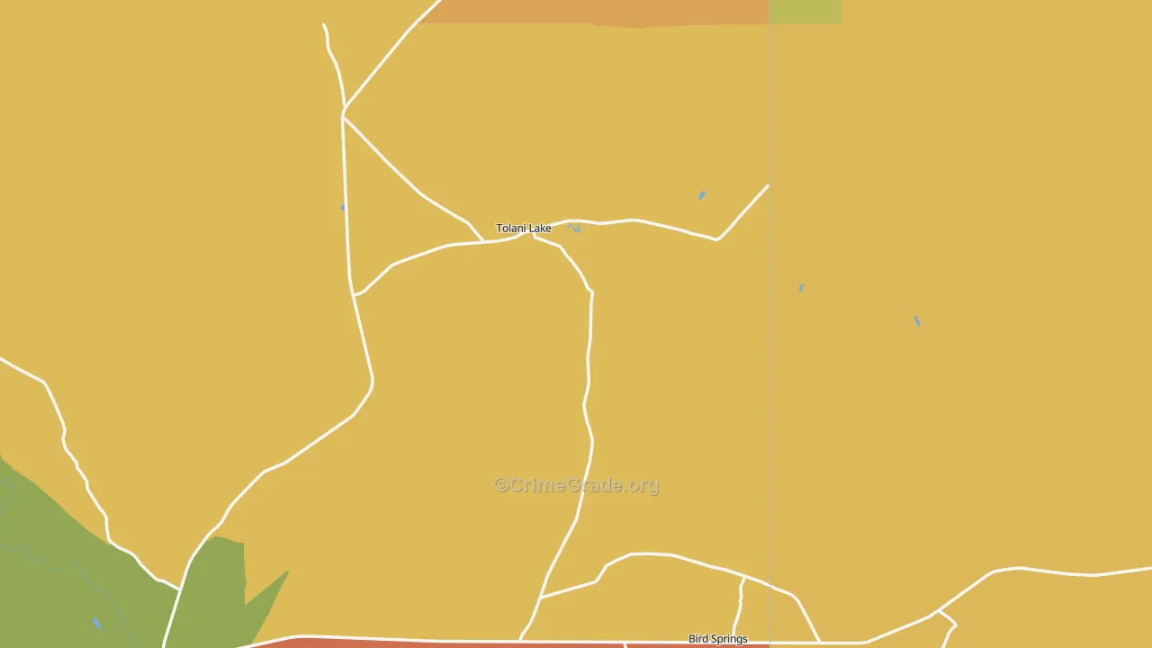 Tolani Lake, AZ Map of Drug-Related Crime Rates