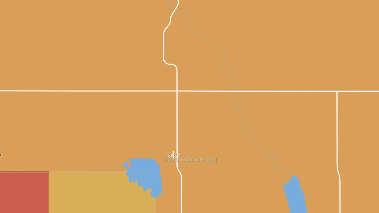 Tolley, ND Map of Drug-Related Crime Rates
