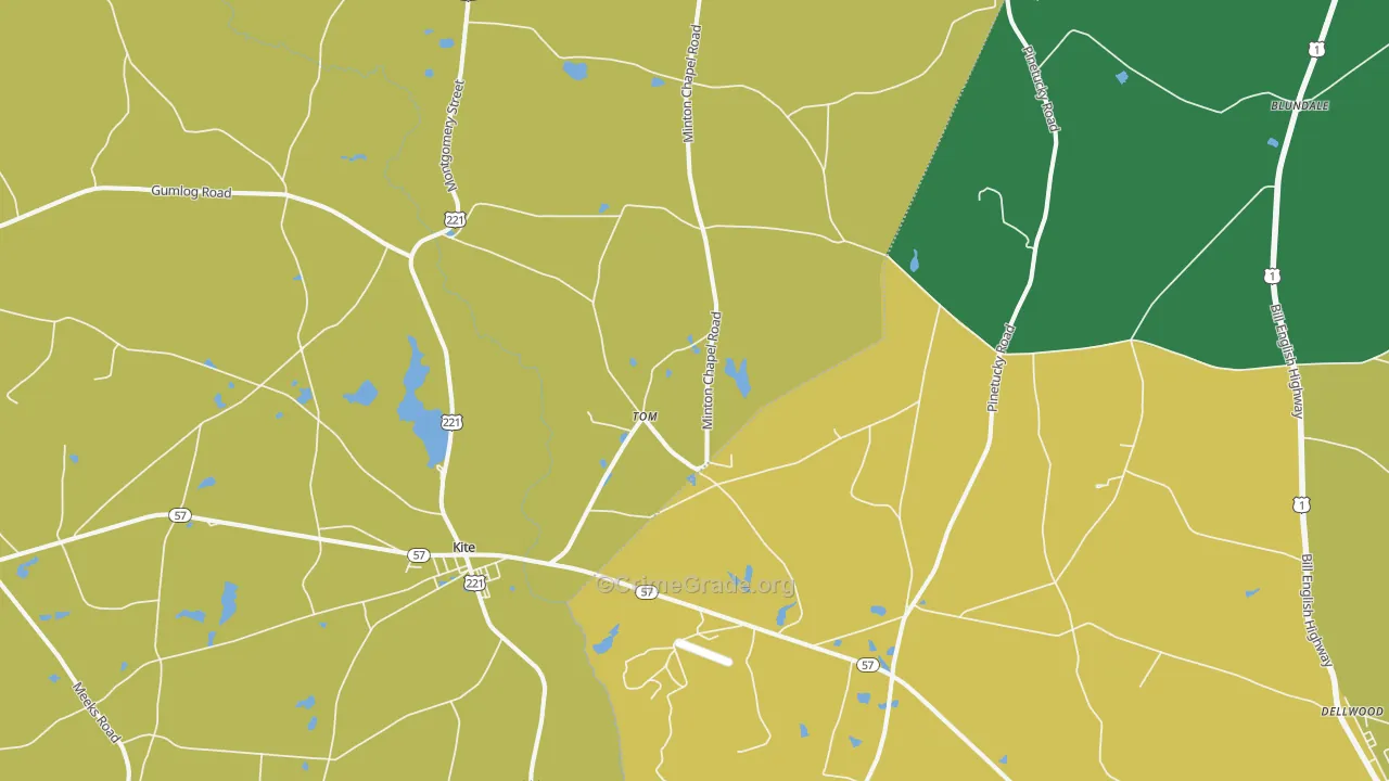 Tom, GA Map of Drug-Related Crime Rates