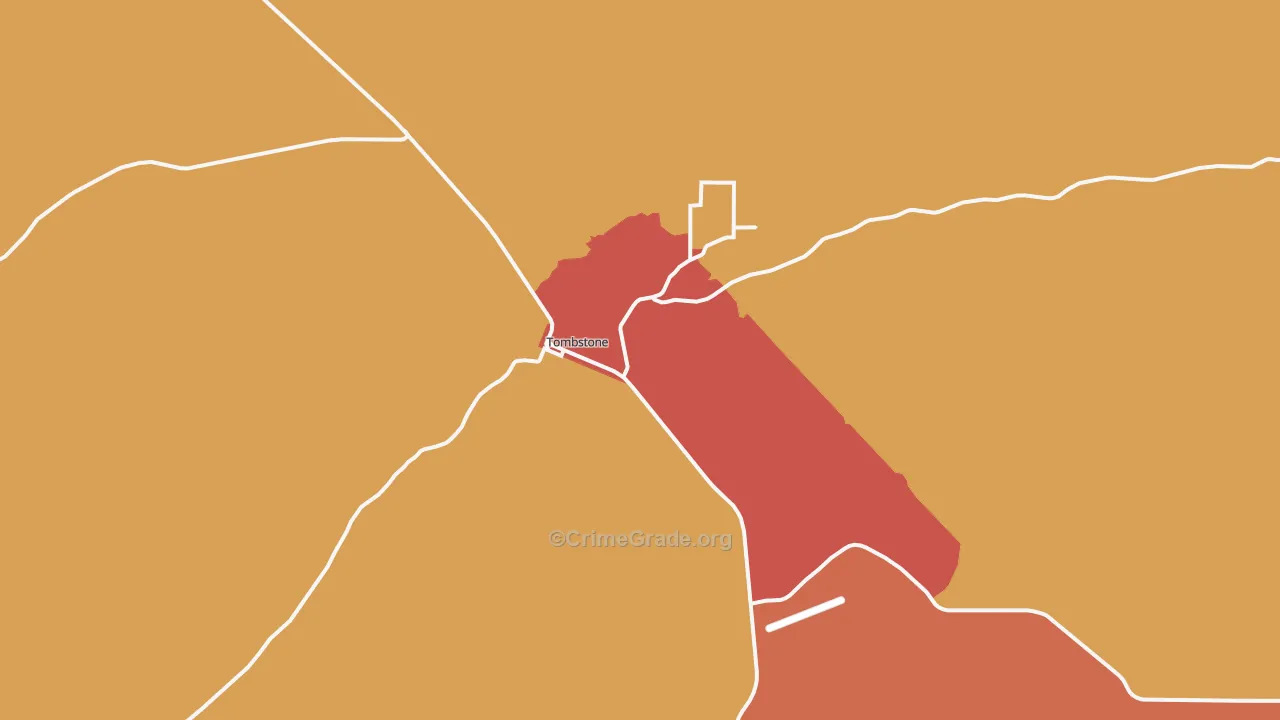 Tombstone, AZ Map of Drug-Related Crime Rates