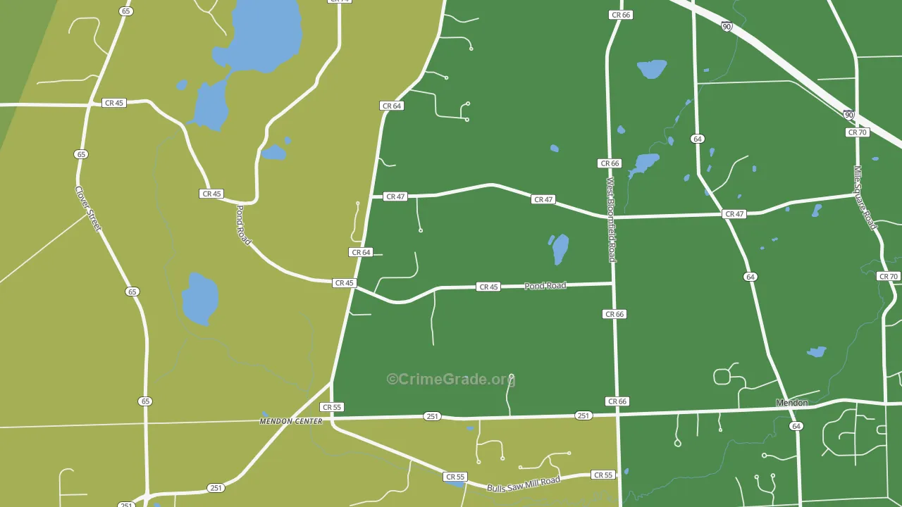 Tomlinson Corners, NY Map of Drug-Related Crime Rates