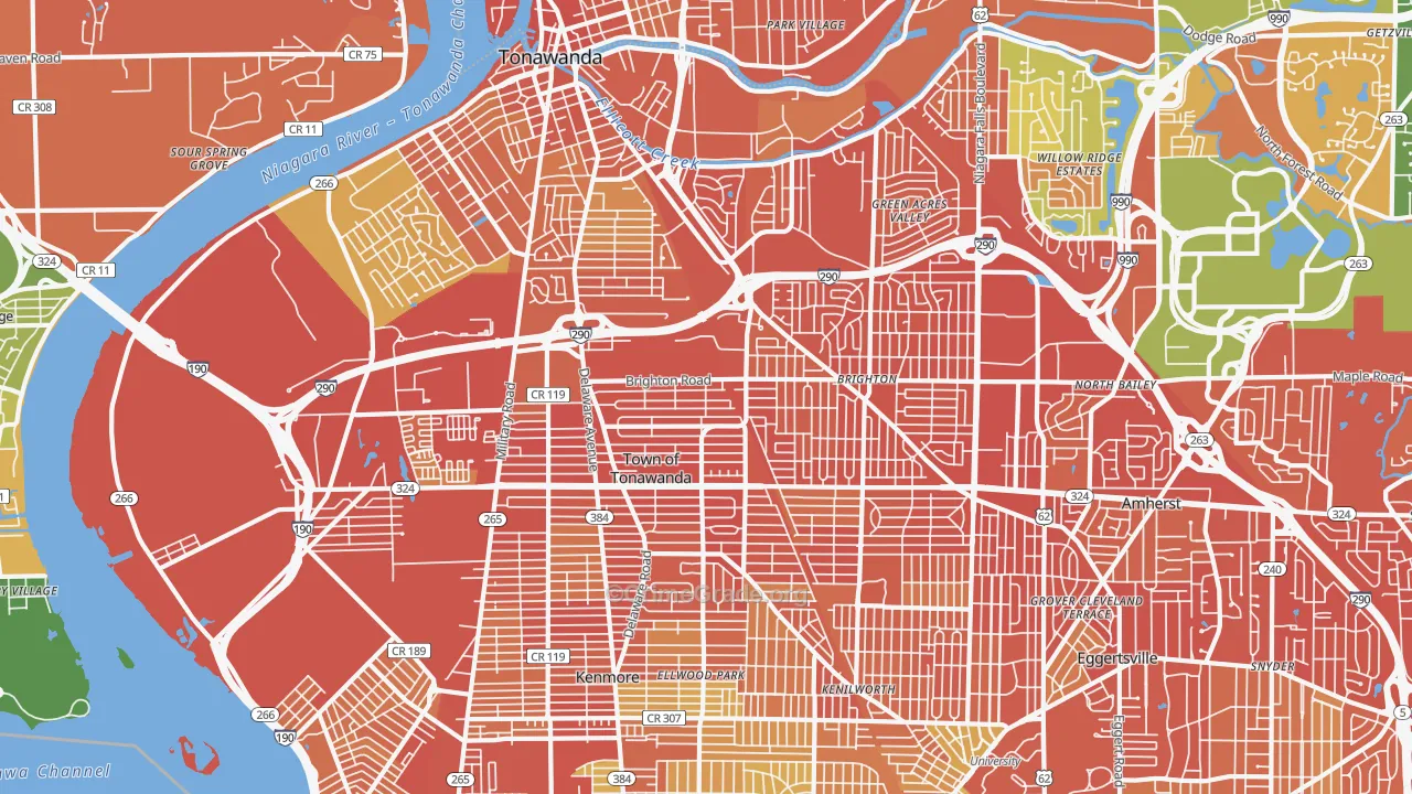 Tonawanda, NY Map of Drug-Related Crime Rates