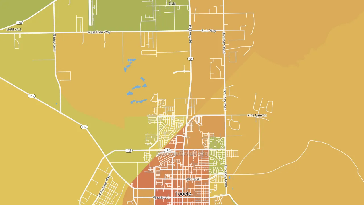 Tooele, UT Map of Drug-Related Crime Rates