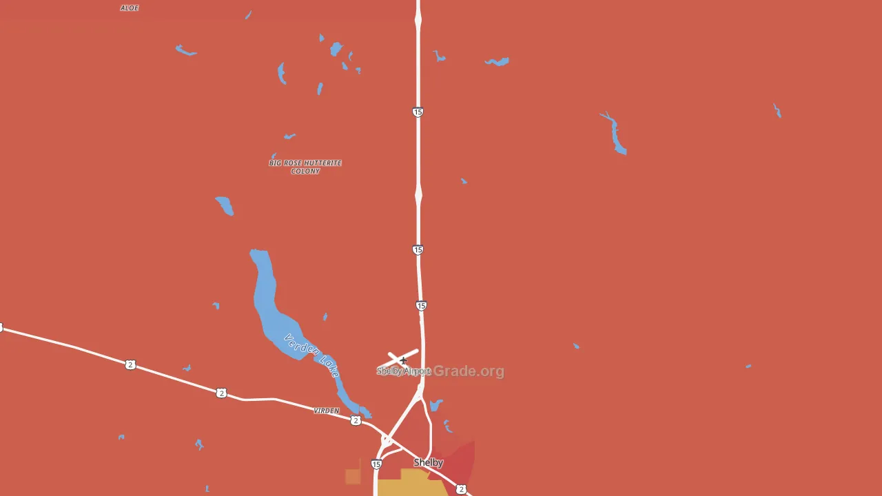 Toole County, MT Map of Drug-Related Crime Rates