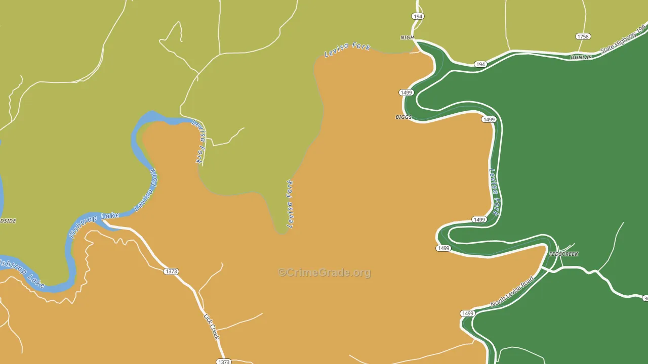 Toonerville, KY Map of Drug-Related Crime Rates