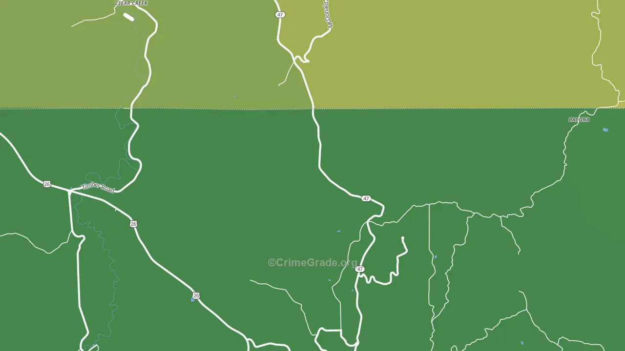 Tophill, OR Map of Drug-Related Crime Rates