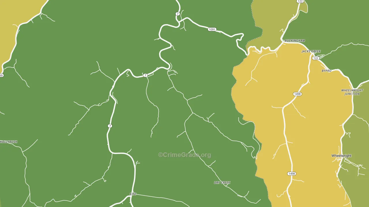 Topmost, KY Map of Drug-Related Crime Rates