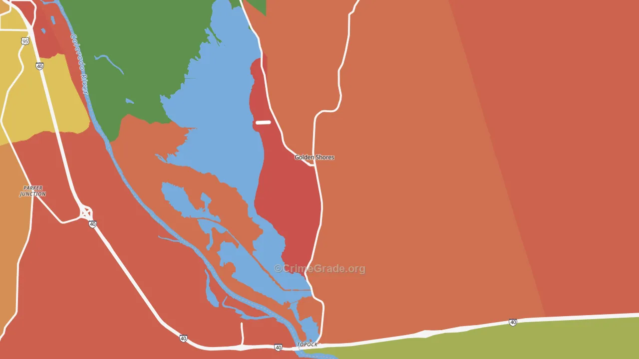 Topock, AZ Map of Drug-Related Crime Rates