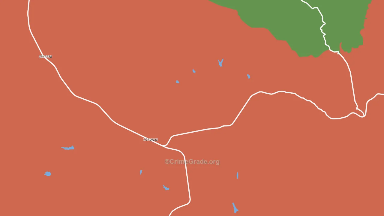 Toponas, CO Map of Drug-Related Crime Rates