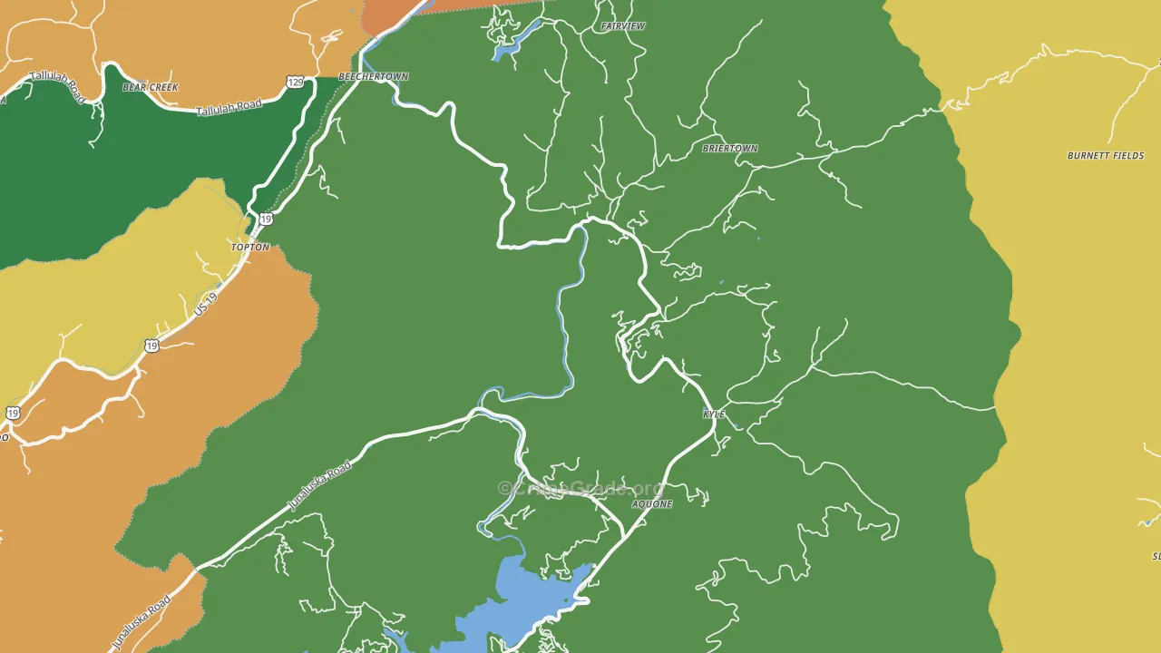 Topton, NC Map of Drug-Related Crime Rates