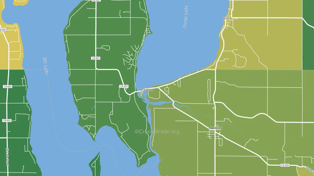 Torch River, MI Map of Drug-Related Crime Rates