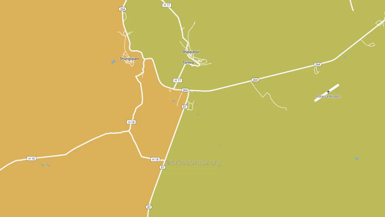 Toreva, AZ Map of Drug-Related Crime Rates