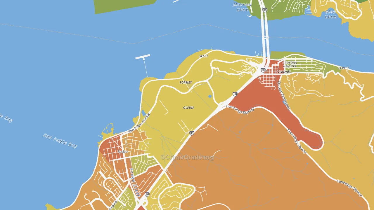 Tormey, CA Map of Drug-Related Crime Rates