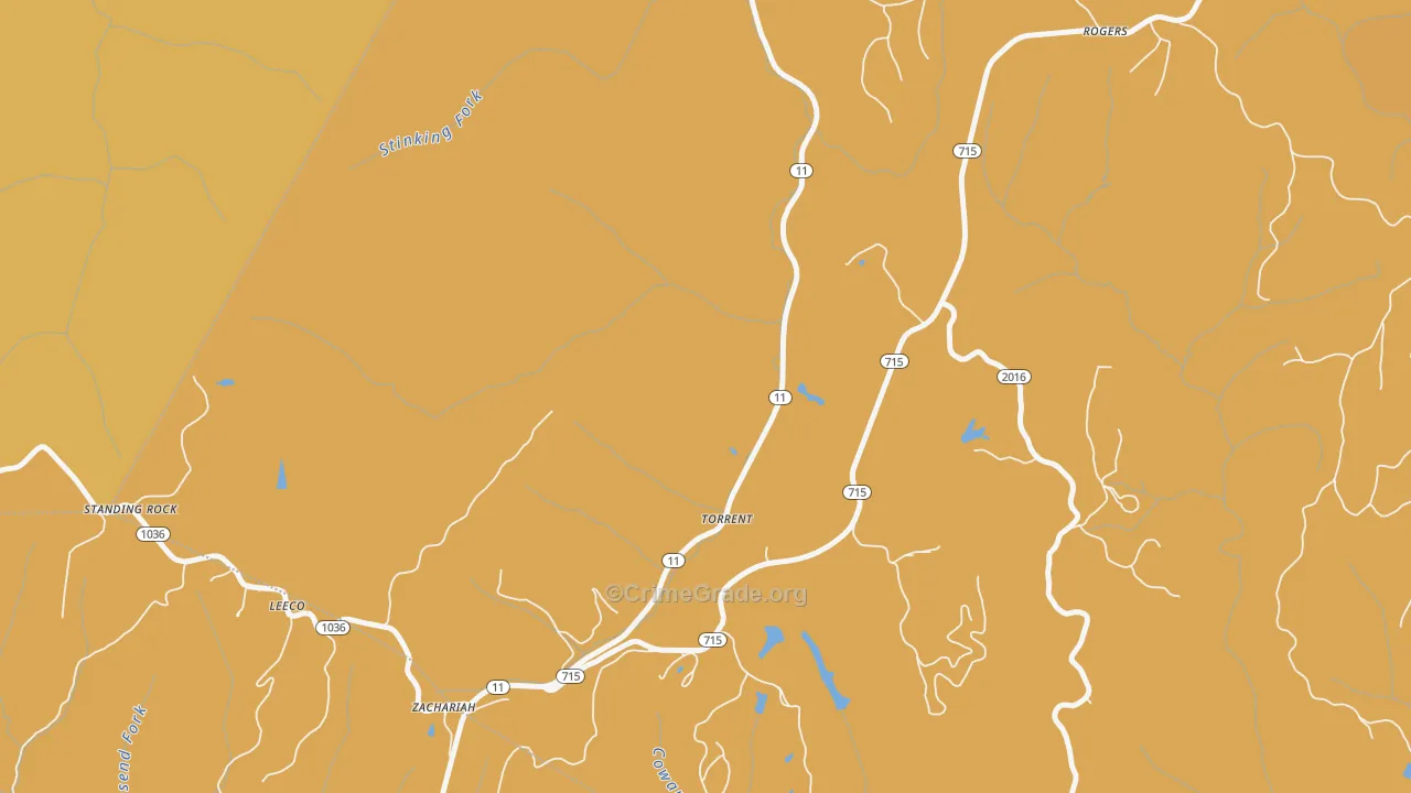 Torrent, KY Map of Drug-Related Crime Rates