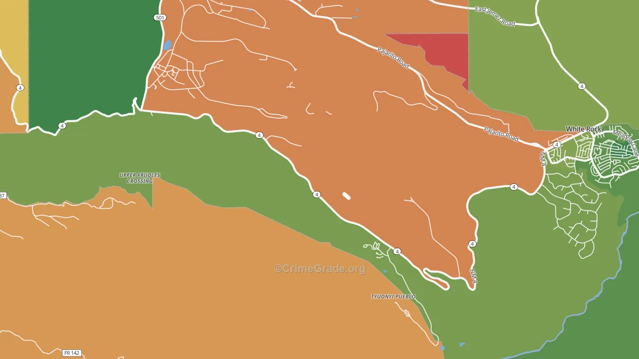 Totavi, NM Map of Drug-Related Crime Rates
