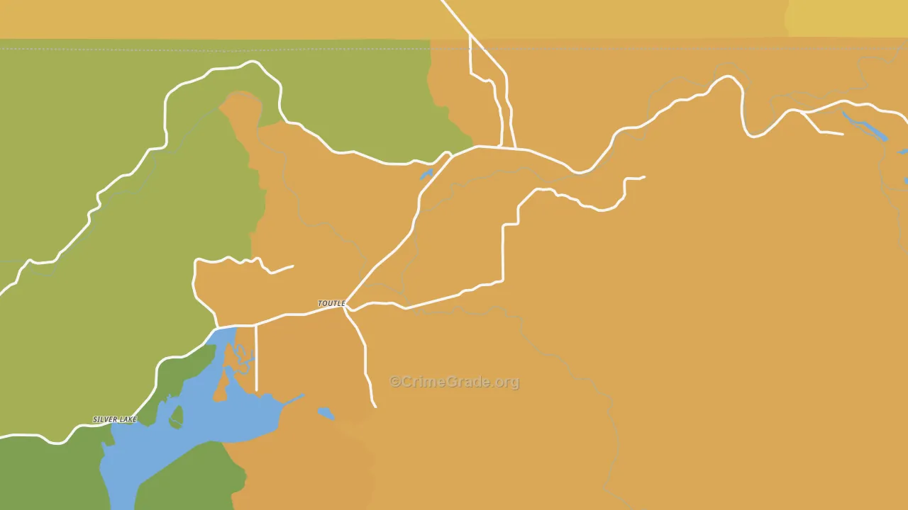 Toutle, WA Map of Drug-Related Crime Rates