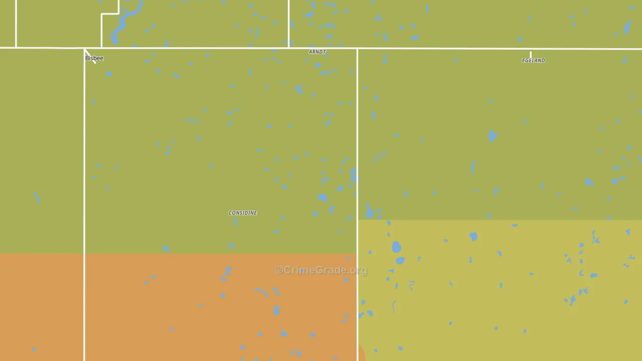 Towner County, ND Map of Drug-Related Crime Rates