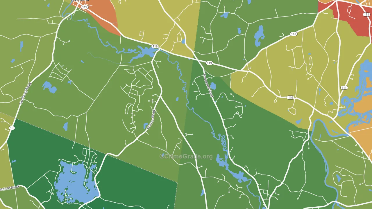 Townsend Harbor, MA Map of Drug-Related Crime Rates