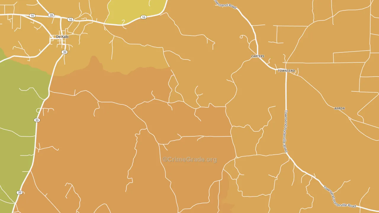 Townsend, MS Map of Drug-Related Crime Rates