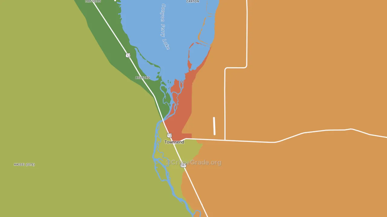 Townsend, MT Map of Drug-Related Crime Rates