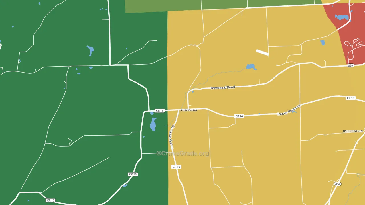 Townsend, NY Map of Drug-Related Crime Rates