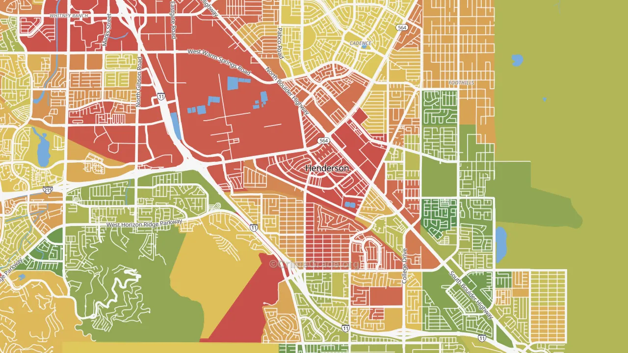 Townsite, Henderson, NV Map of Drug-Related Crime Rates