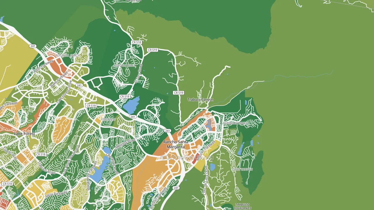 Trabuco Canyon, CA Map of Drug-Related Crime Rates
