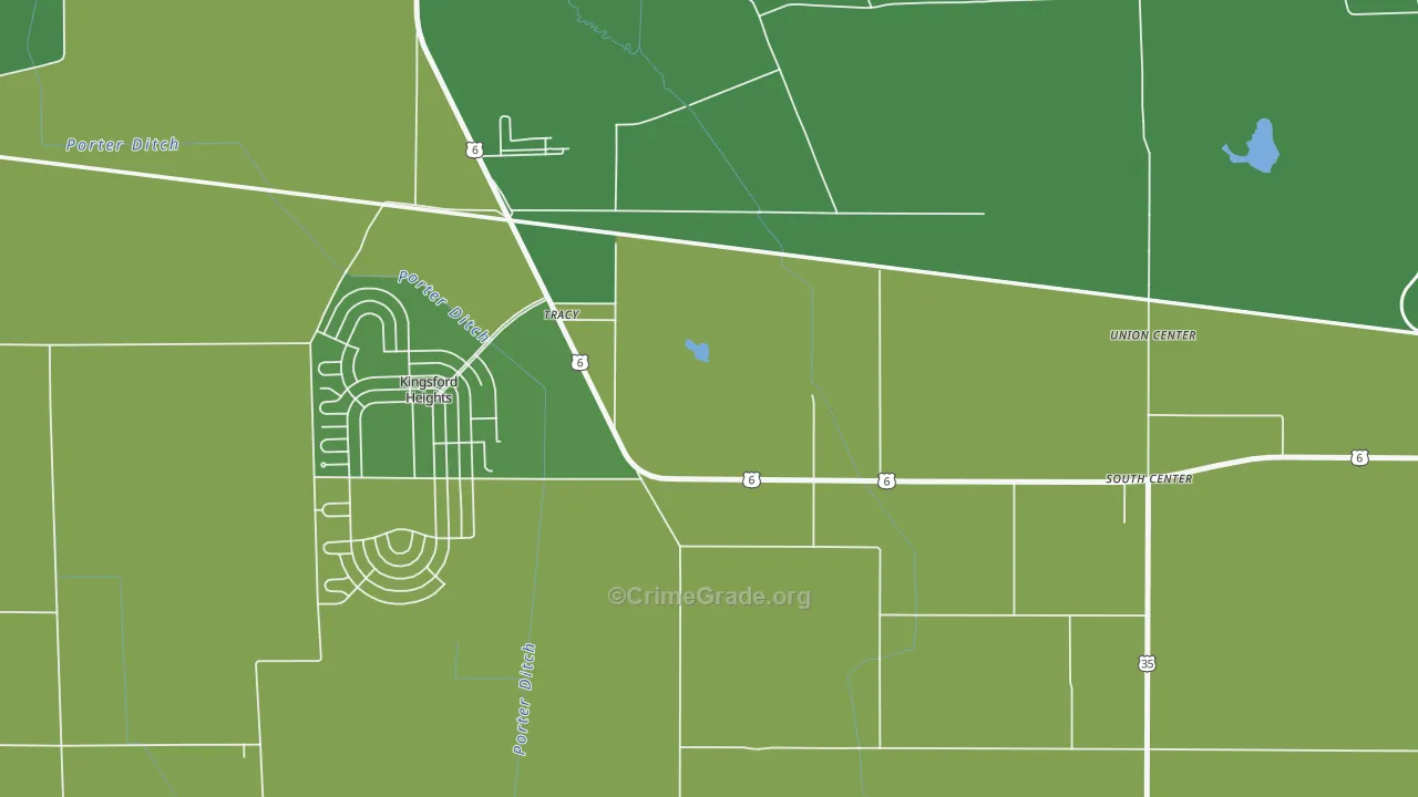 Tracy, IN Map of Drug-Related Crime Rates