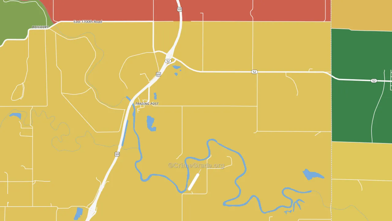 Trading Post, KS Map of Drug-Related Crime Rates