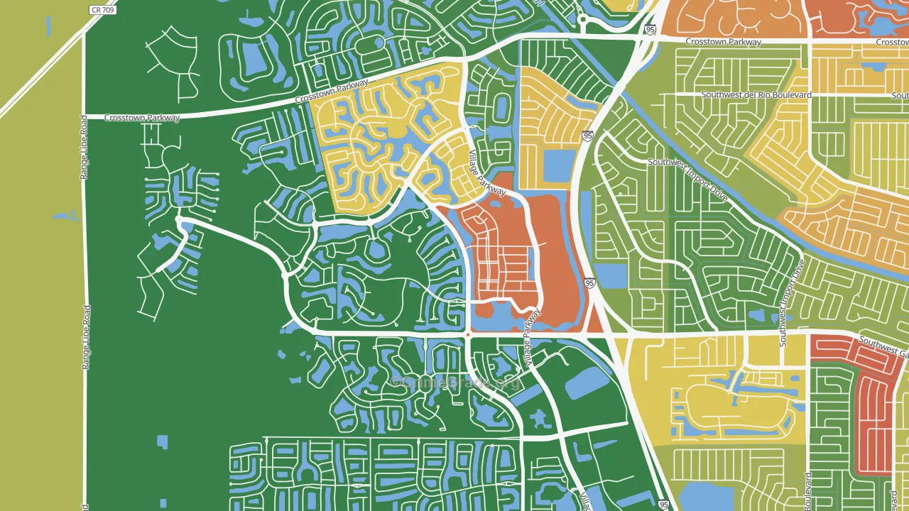 Tradition, Port St. Lucie, FL Map of Drug-Related Crime Rates