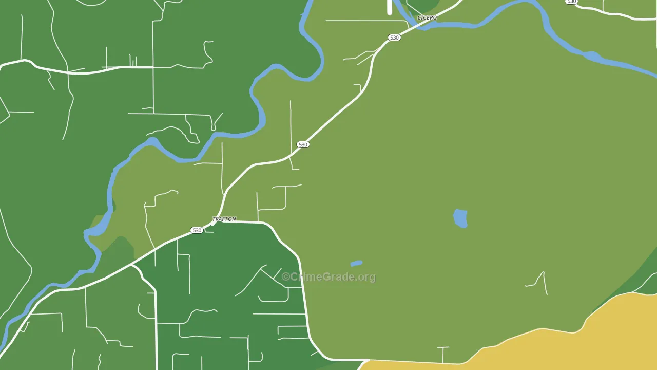 Trafton, WA Map of Drug-Related Crime Rates