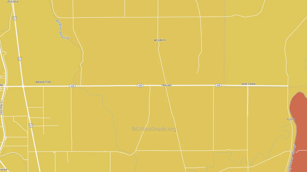 Tralake, MS Map of Drug-Related Crime Rates