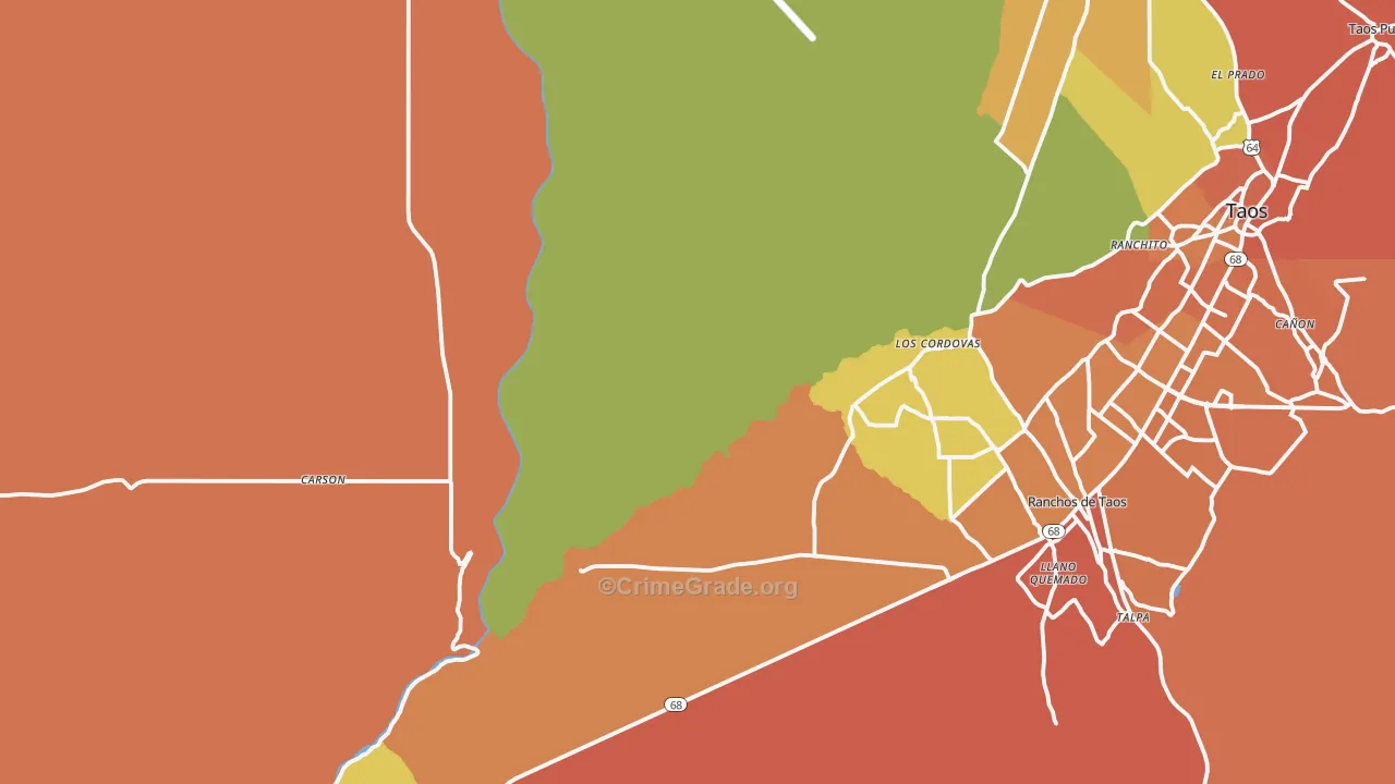 Trampas, NM Map of Drug-Related Crime Rates