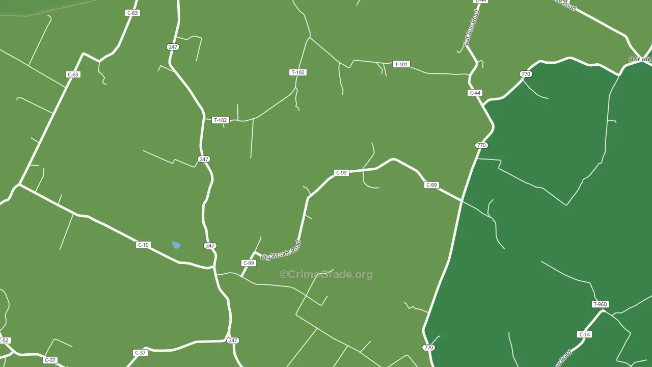 Tranquility, OH Map of Drug-Related Crime Rates