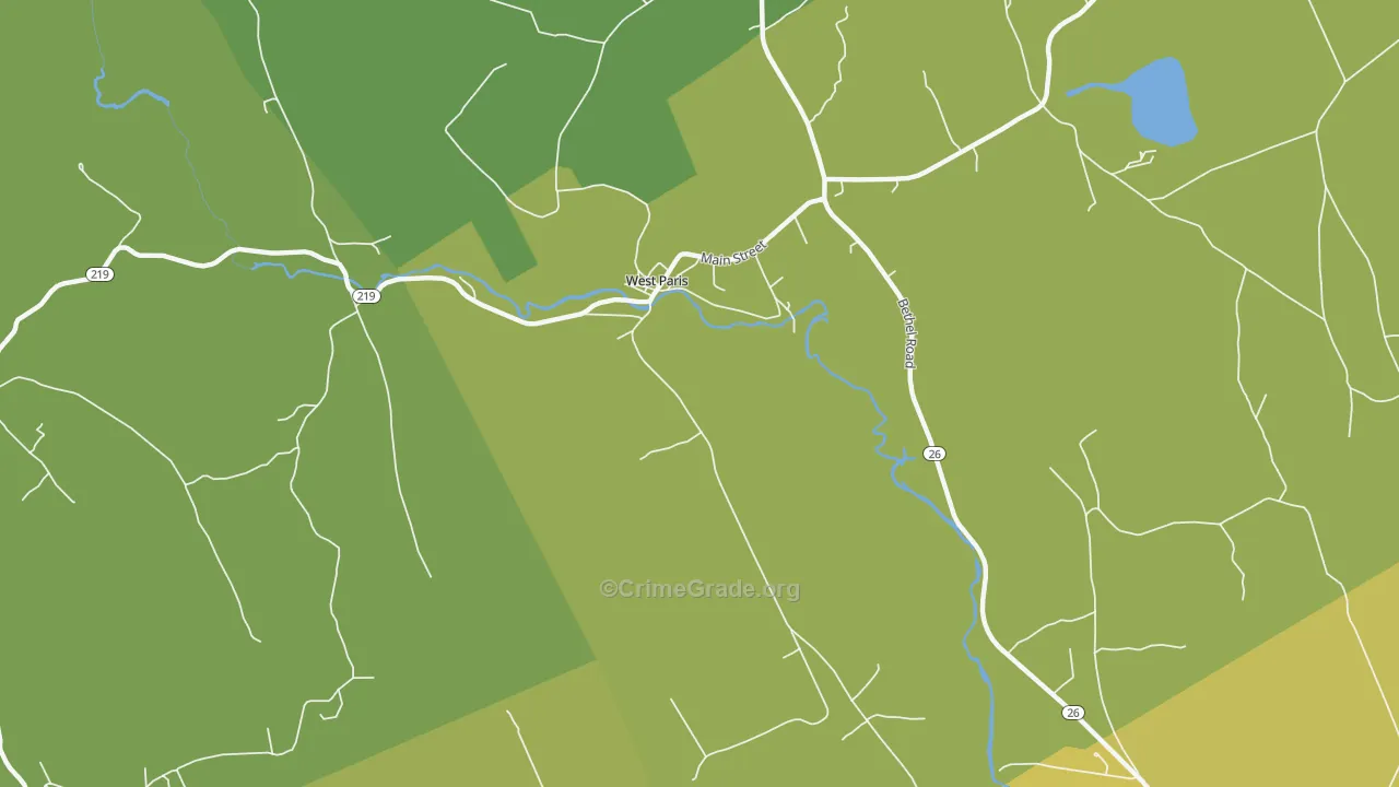 Trap Corner, ME Map of Drug-Related Crime Rates