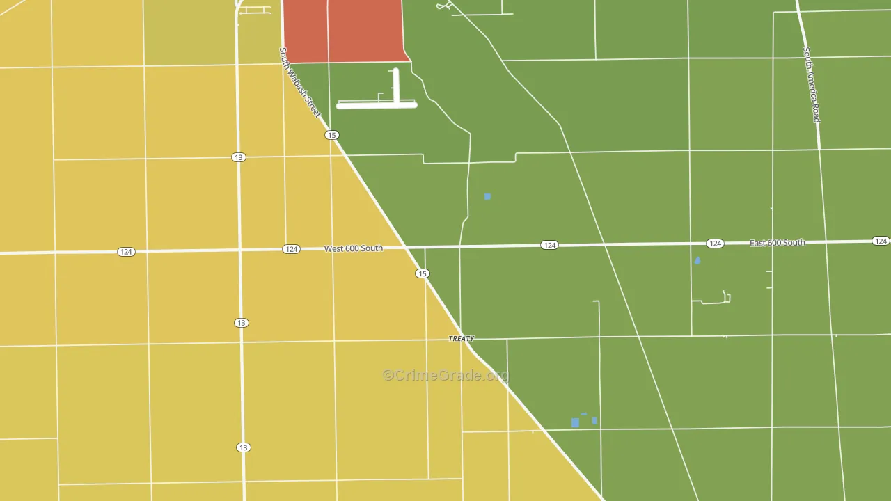 Treaty, IN Map of Drug-Related Crime Rates