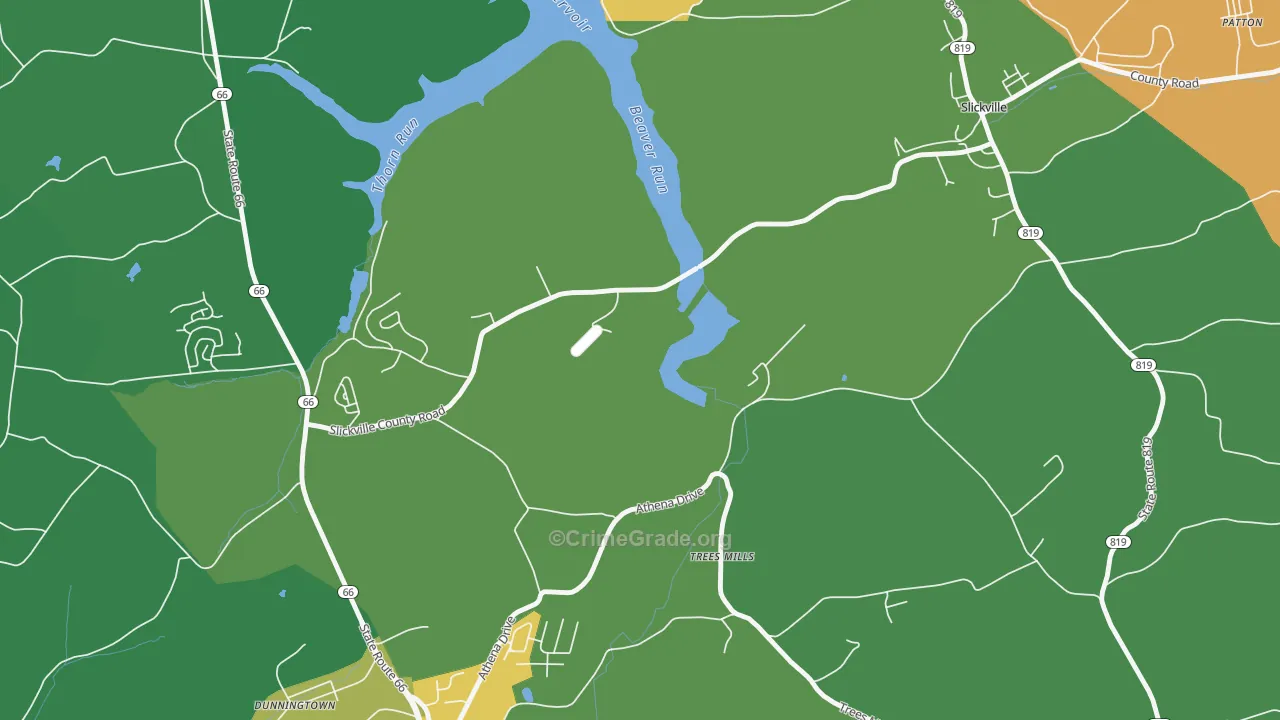 Trees Mills, PA Map of Drug-Related Crime Rates
