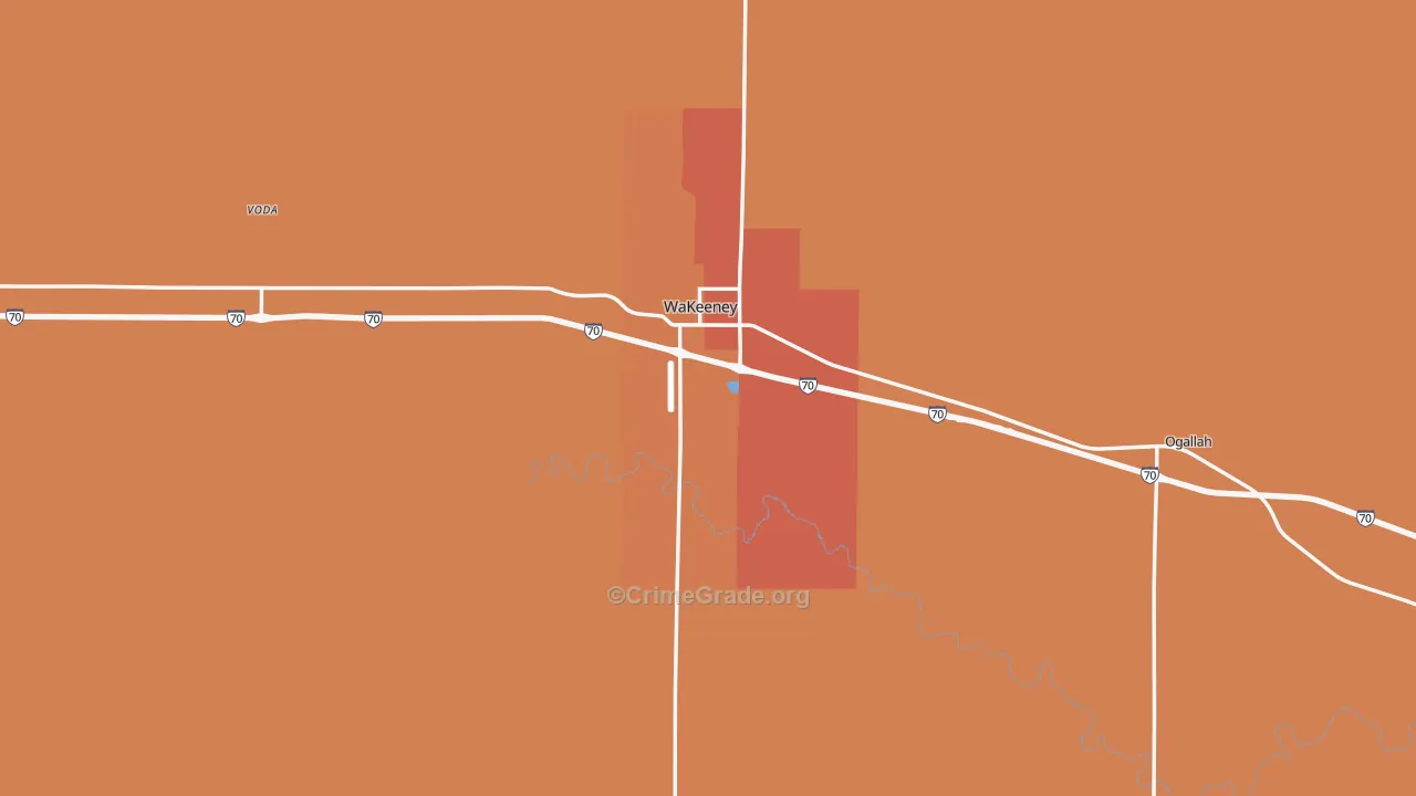 Trego County, KS Map of Drug-Related Crime Rates