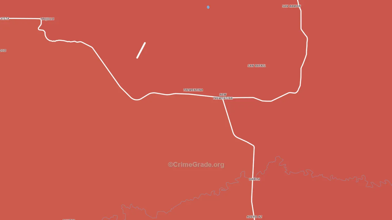 Trementina, NM Map of Drug-Related Crime Rates